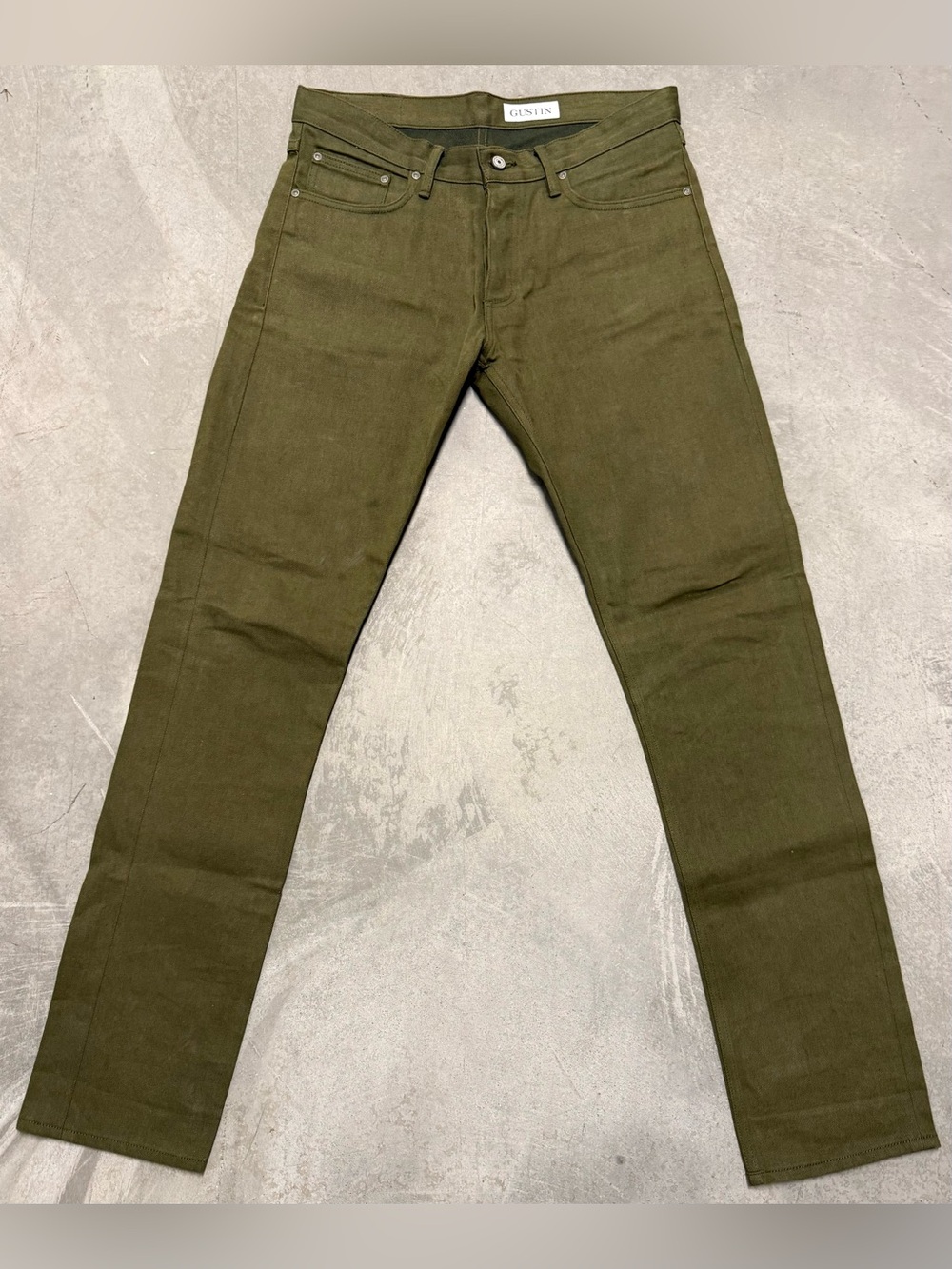GUSTIN #159 Japan Olive - Japanese Selvedge Denim